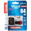 کارت حافظه microSDXC ویکو من مدل Final 600X کلاس 10 استاندارد UHS-I U3 سرعت 90MBps ظرفیت 64گیگابایت همراه با کارت خوان