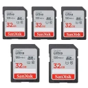 کارت حافظه SDHC سن دیسک مدل Ultra کلاس 10 استاندارد UHS-I U1 سرعت 120MBps ظرفیت 32 گیگابایت بسته 5عددی 