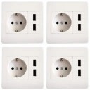 پریز USB مدل تارا بسته 4 عددی