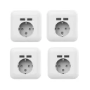 پریز برق مدل شارژر دار USB تارا مجموعه 4 عددی