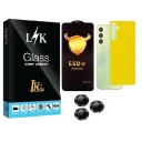 محافظ صفحه نمایش ال کا جی مدل LKK BIVA مناسب برای گوشی موبایل سامسونگ GALAXY A24 به همراه محافظ پشت گوشی و محافظ لنز