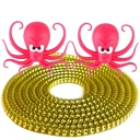 محافظ کابل شارژ و هندزفری رینیکا مدل Octopus KK 03 مجموعه 3 عددی