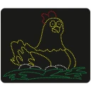 تابلو ال ای دی آیاز طرح مرغ و تخم مرغ کد 565