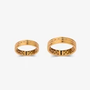 ست حلقه طلا 18 عیار زنانه و مردانه گلدم مدل حلقه ستR343008
