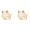 گوشواره طلا 18 عیار دخترانه هور گالری مدل AKE711