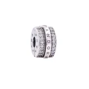 آویز گردنبند نقره زنانه پاندورا مدل Sparkling pave lines logo clip 65263