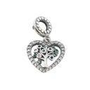 آویز گردنبند نقره زنانه پاندورا مدل Heart pendant with tree of life 65275