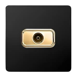 پریز آنتن صنایع آسیا الکتریک مدل کریستال BLK-GLD