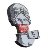 برچسب چوبی موبایل مدل Skeleton06