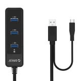 هاب USB 3.0 چهار پورت با کابل OTG اوریکو مدل W5PH4-S2