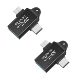 مبدل OTG به USB-C /microUSB مدل On The Go بسته دو عددی