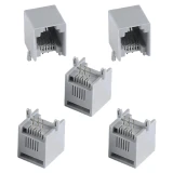 کانکتور مادگی تلفن مدل 6P6C-RJ12-Right.Angle بسته 5 عددی