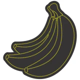 تابلو ال ای دی آیاز طرح میوه موز کد 472