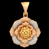 آویز گردنبند طلا 18 عیار زنانه طلای مستجابی طرح گل قاصدک کد 5645-4