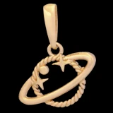 آویز گردنبند طلا 18 عیار زنانه طلای مستجابی طرح کره زمین کد T2314