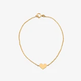 دستبند زنجیری طلا 18 عیار زنانه سایا گلد مدل قلب کوچک WBC16
