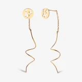گوشواره بخیه‌ای طلا 18 عیار زنانه ناریا مدل S11-2