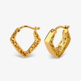 گوشواره کلیپسی طلا 18 عیار زنانه گلدم مدل E245016