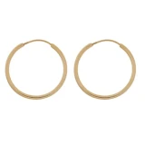 گوشواره طلا 18 عیار زنانه با طرح حلقه ای ساده مدل DK455-3
