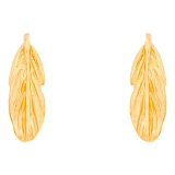 گوشواره میخی طلا 18 عیار زنانه وی گالری مدل پر کد E0148