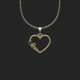 گردنبند طلا 18 عیار زنانه مدوپد مدل اسم سینا sina کد HE2-1-1132