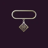 آویز ساعت طلا 18 عیار زنانه مدوپد مدل اسلیمی کد SB1-1032