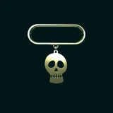 آویز ساعت طلا 18 عیار زنانه مدوپد مدل جمجمه کد SK1-1329