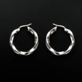 گوشواره نقره زنانه مانچو مدل مارپیچ کد efs008