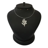 گردنبند نقره زنانه ترمه ۱ طرح مهدیه کد mas 00486