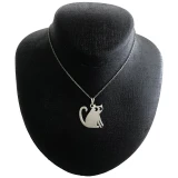 گردنبند نقره زنانه مدل گربه کد G-98