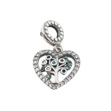 آویز گردنبند نقره زنانه پاندورا مدل Heart pendant with tree of life 65275